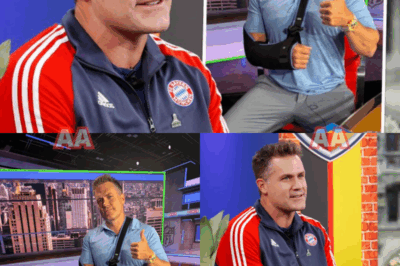 Live TV Drama: Kyle Brandt Appears on GMFB with Arm in Sling, Refuses to Reveal Cause as Fans Speculate Wildly — Was It a Training Mishap, Wild Weekend, or Something More?