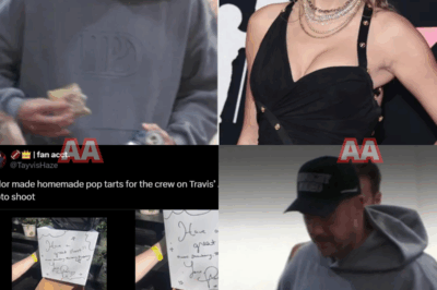 “NFL Fans Lose Their Minds After Travis Kelce Allegedly Shows Up in Chiefs Locker Room Wearing Taylor Swift’s Tour Hoodie While Secretly Eating Her Homemade Pop-Tarts, Sparking Wild Rumors of a New ‘Game-Day Ritual’ Romance”