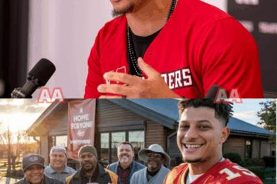 “No One Deserves to Sleep on a Sidewalk… But” – Mahomes’ $12.9M Donation Speech Ends with a Strange Pause That Sparks Endless Speculation!