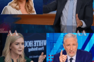 🔥 Jon Stewart’s Brutal Live TV Takedown Leaves Karoline Leavitt Shaken — One Savage Joke About Her ‘Brain and Makeup’ Sparks Chaos, Internet Backlash, and a Public Meltdown She Couldn’t Escape!|KF