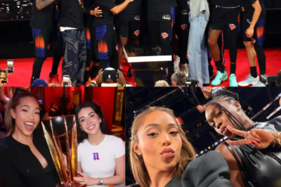 Knicks WAGs light up social media celebrating New York’s NBA Cup win over the Spurs, sharing glamorous new photos and calling themselves ‘the real trophies.