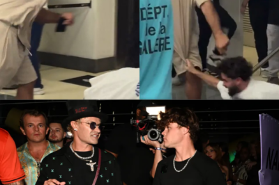 A former UFC heavyweight champion-turned-actor was caught in a shocking backstage brawl with a millionaire YouTube prankster at the Joshua vs. Paul event.