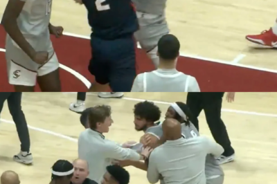 Punches Fly in College Chaos: Star Player Snaps After Being Dunked On and Launches Shocking Attack — Benches Clear, Fans Scream, and a Full-Scale On-Court Riot Erupts as Officials Struggle to Regain Control in One of the Wildest Scenes College Basketball Has Seen This Season.