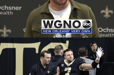 New Orleans Saints star Taysom Hill fights back tears as he emotionally discusses the possible end of his NFL career, leaving fans stunned and heartbroken.