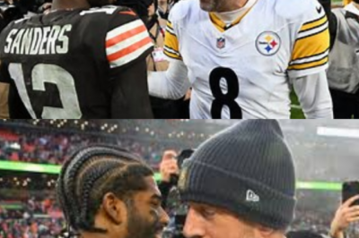 NFL cameras catch Aaron Rodgers sending a touching eight-word message to Shedeur Sanders after their clash, revealing the mutual respect between the stars.