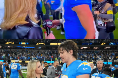 In a post-game moment almost as tense as the final drive, Justin Herbert has an unexpectedly awkward exchange with ESPN’s Laura Rutledge after his ‘MNF’ triumph — a spotlight twist that leaves fans buzzing long after the cameras cut