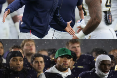 Notre Dame head coach Marcus Freeman is accused of battery by a wrestling coach following a confrontation after his son’s match