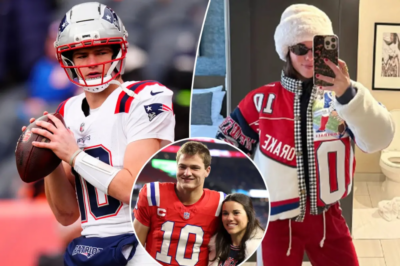 Ahead of the AFC Championship Showdown, Drake Maye’s Wife Debuts Custom Patriots Outfit, Blending Team Pride and Style on the Big Stage