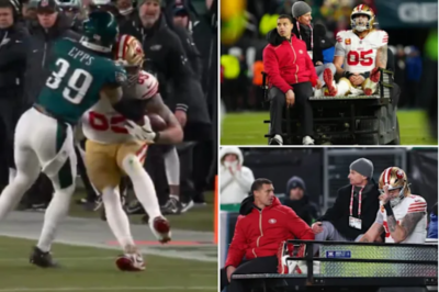Devastating blow for the 49ers as George Kittle is carted off the field with a serious injury, casting a shadow over San Francisco’s season