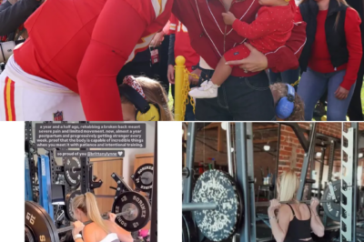 Brittany Mahomes stuns fans as she shows off incredible squatting skills, revealing comeback after years of battling through a ‘broken back’ ordeal