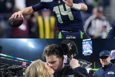 Celebration on the Field: Sam Darnold Shares Emotional Kiss With Fiancée After Seahawks’ NFC Championship Triumph and Historic Super Bowl Push