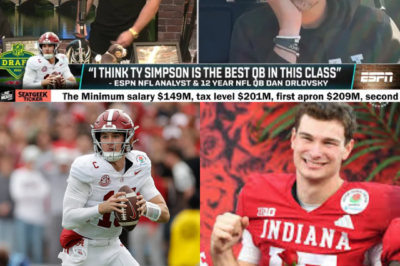 Tensions exploded live on air as Pat McAfee unleashed a blistering response toward Dan Orlovsky over controversial remarks involving Ty Simpson.  What began as a debate quickly escalated, with McAfee pushing back hard against Orlovsky’s take — a moment that caught viewers off guard and immediately started circulating online.  The exchange wasn’t just heated, it felt personal, as both sides dug in on their perspectives, reflecting a broader divide in how young quarterbacks are evaluated and discussed.  Simpson’s name suddenly found itself at the center of a much bigger conversation, one that goes beyond a single comment and into how narratives are shaped in the sport.  Fans are now dissecting every word, trying to understand what sparked such a strong reaction.  But one line from McAfee’s rant is what’s getting the most attention.  And it may have taken the disagreement to another level entirely.